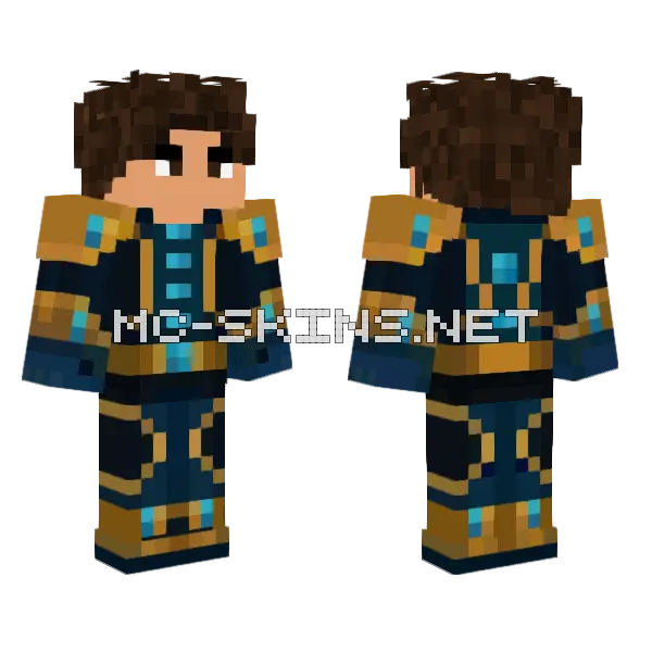Golden Tech Soldier, front and back