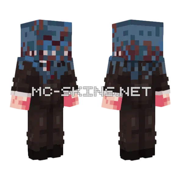 Goldn Corrupted Sculk Minecraft skin, front and back