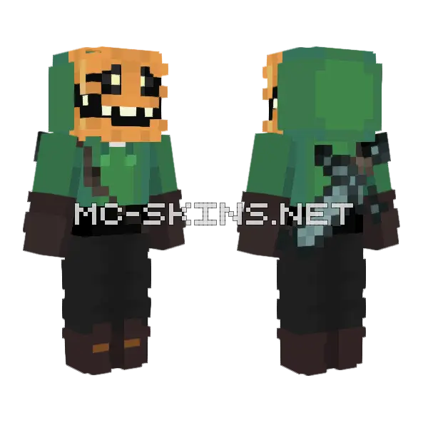 Golemell Minecraft skin, front and back
