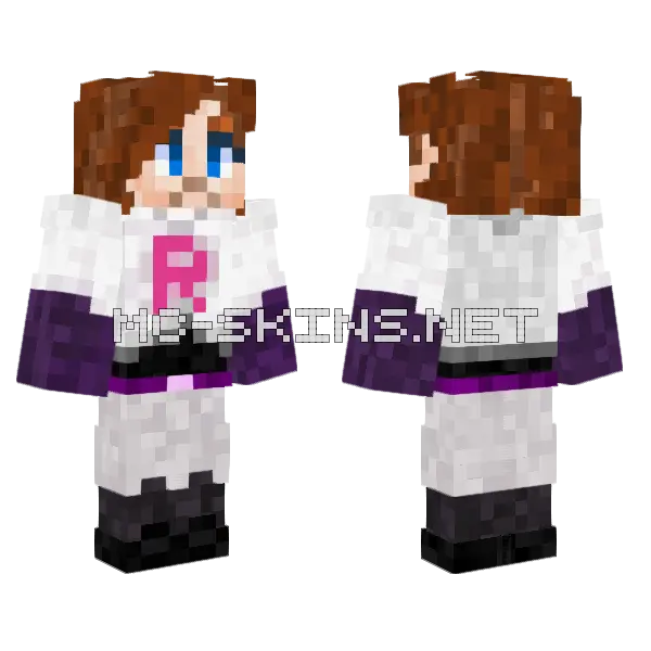 Gooara Rocket Minecraft skin, front and back