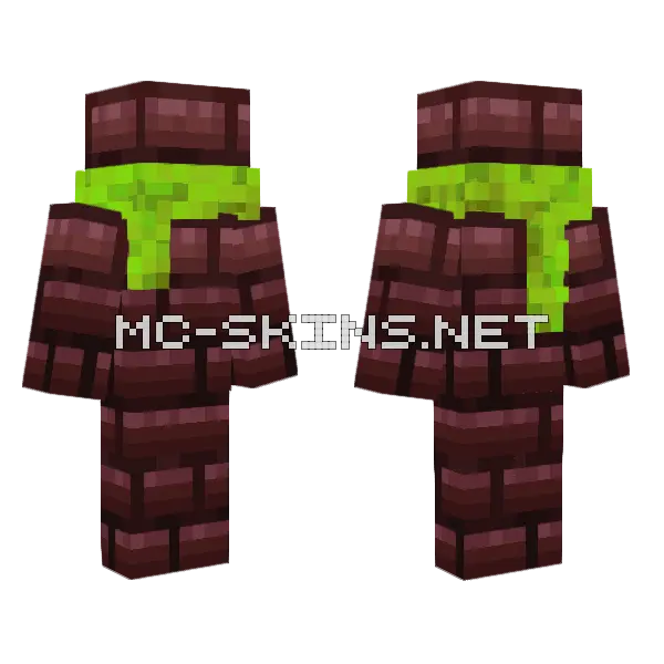 Good Brick Texture Man Minecraft skin, front and back