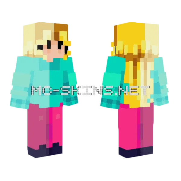 Good Vs Bad Colors Minecraft skin, front and back