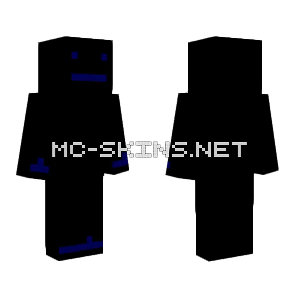 Goofy Blue Minecraft skin, front and back