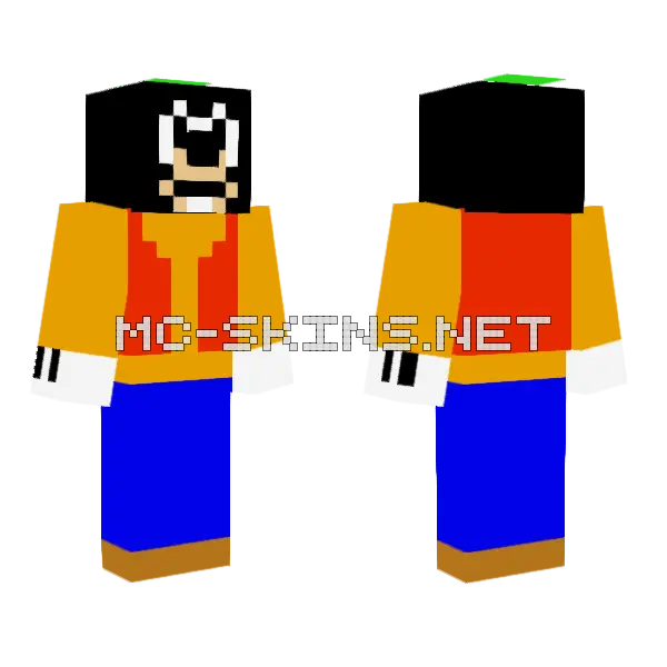 Goofy Outfit Minecraft skin, front and back