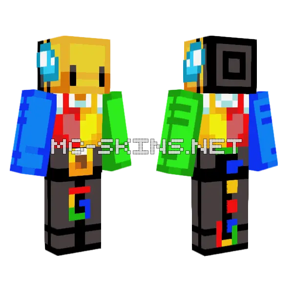 Google Bee Minecraft skin, front and back