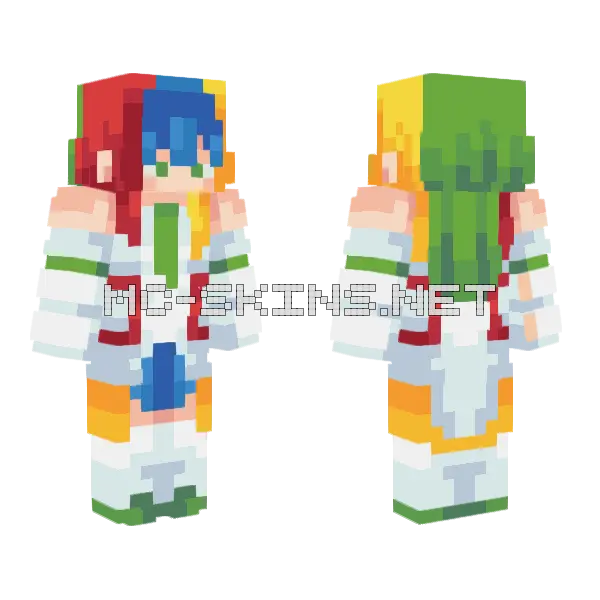 Google Chan Sgt Minecraft skin, front and back