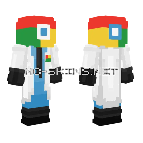 Google Chrome Skin Minecraft skin, front and back