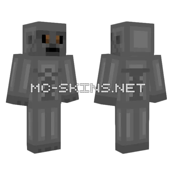 Gorilla Minecraft skin, front and back