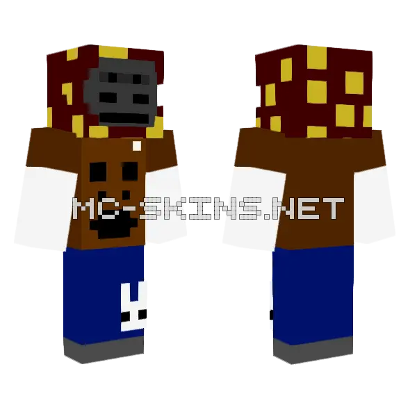 Gorilla Egg Minecraft skin, front and back