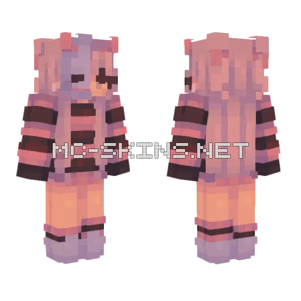 Gossip Girl Minecraft skin, front and back