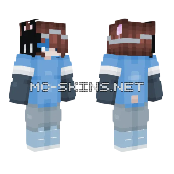 Got Me Going Half Insane OC Minecraft skin, front and back