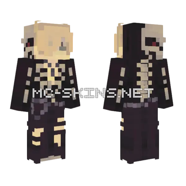 Goth Boy Minecraft skin, front and back