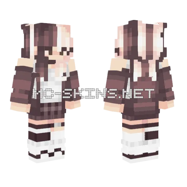 Goth Girl Minecraft skin, front and back