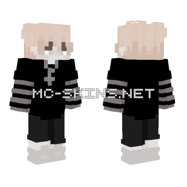 Goth Girl Skin Minecraft skin, front and back