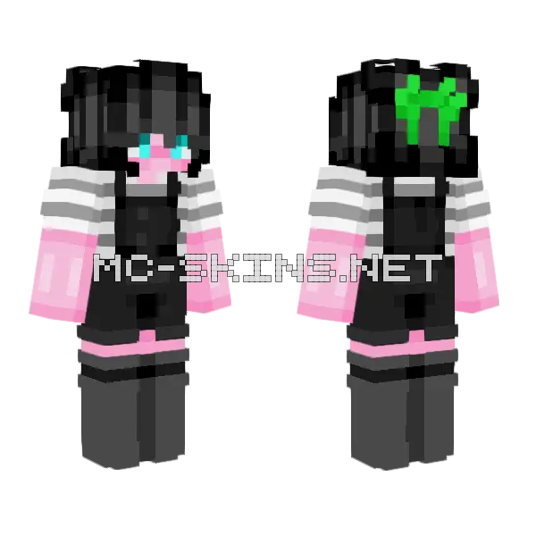 Goth Variant Minecraft skin, front and back
