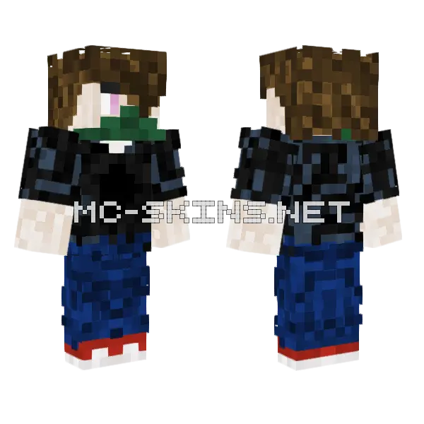 Gothic Boy Skin Minecraft skin, front and back