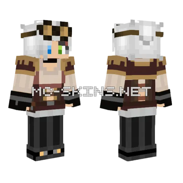 Grace – Jenny Mod Skin Minecraft skin, front and back