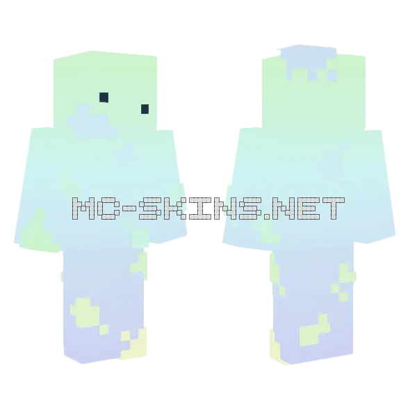 Gradient Minecraft skin, front and back