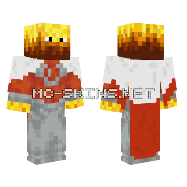 Grand Regent Blaze Minecraft skin, front and back