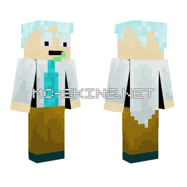 Grandpa Rick Minecraft skin, front and back