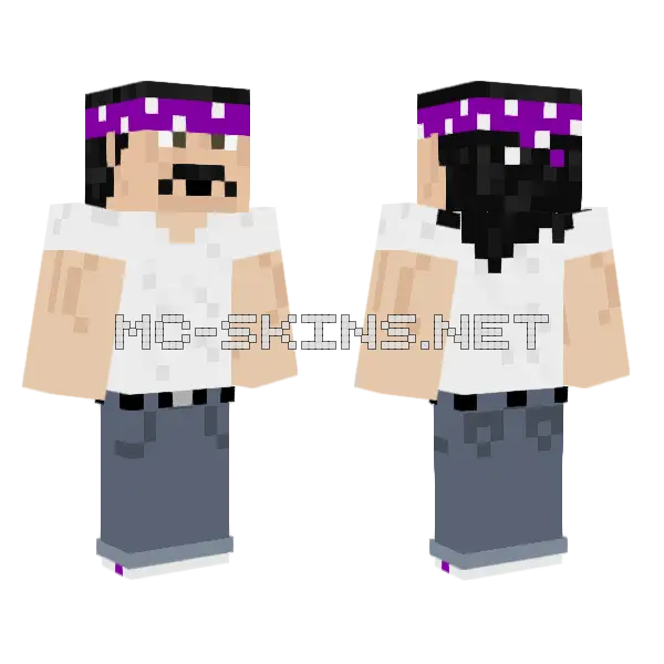 Grape Juice Minecraft skin, front and back
