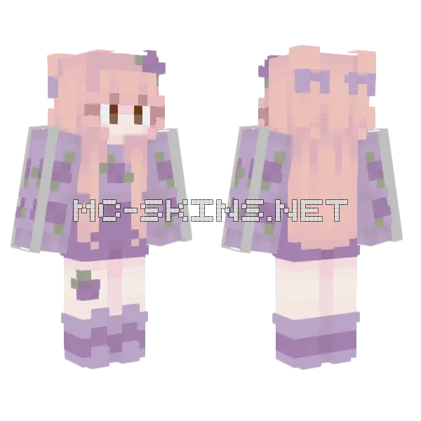 Grapes 4 Squid Minecraft skin, front and back