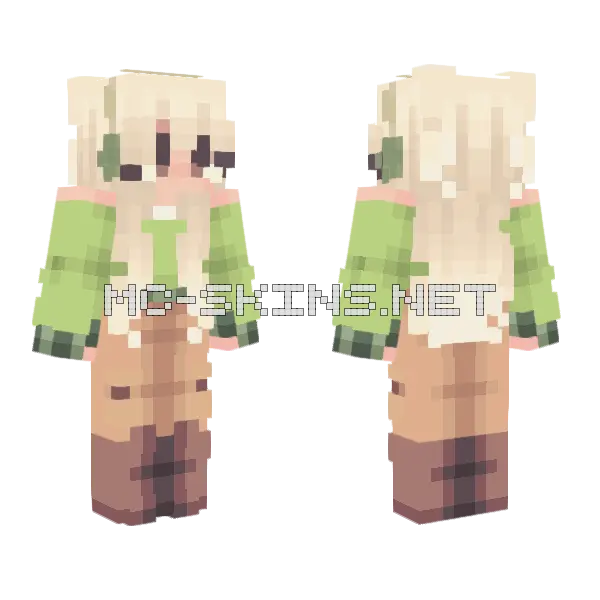 Grass Is Soft Ain't It Rce Minecraft skin, front and back