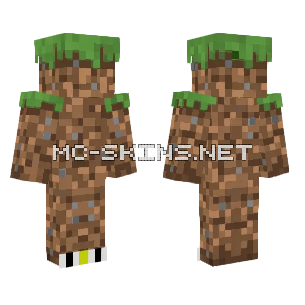 Grassy Block Skin Minecraft skin, front and back