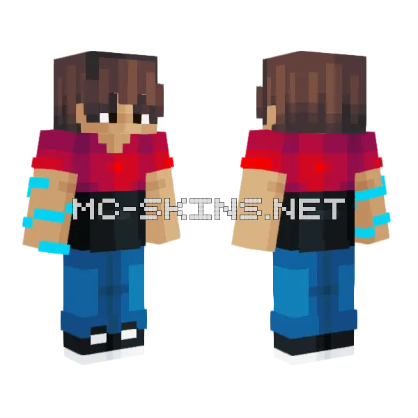 Gravity Boy Minecraft skin, front and back