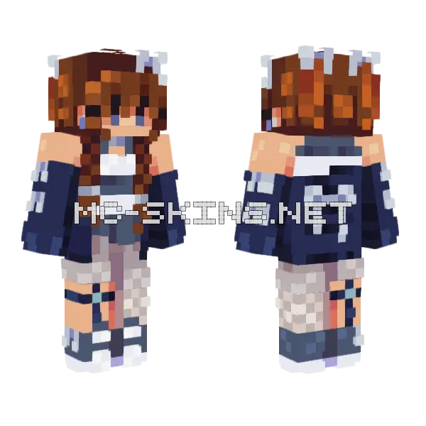 Gray Beaches RCE Minecraft skin, front and back