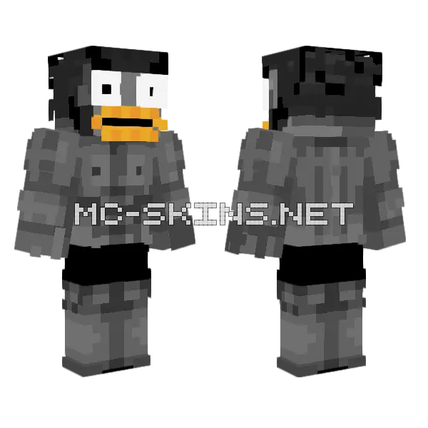 Gray Blob Character, front and back