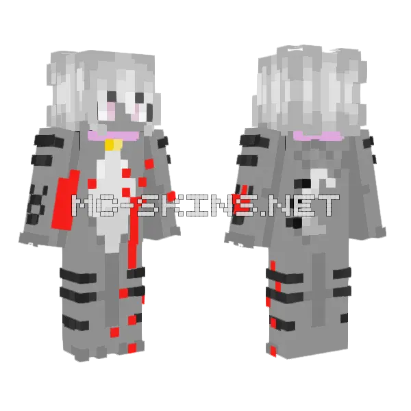 Gray Robot Skin Minecraft skin, front and back