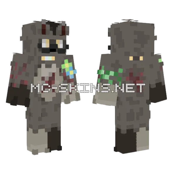Gray Stone Golem, front and back