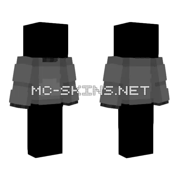 Gray Sweater Minecraft skin, front and back