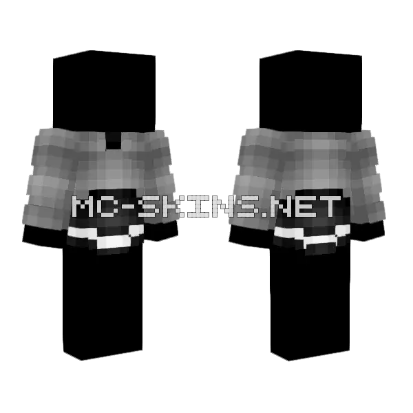 Gray Sweater Black Skirt Minecraft skin, front and back