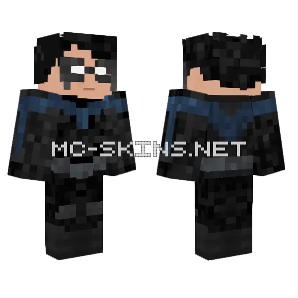 Grayson Known As Nightwing Minecraft skin, front and back