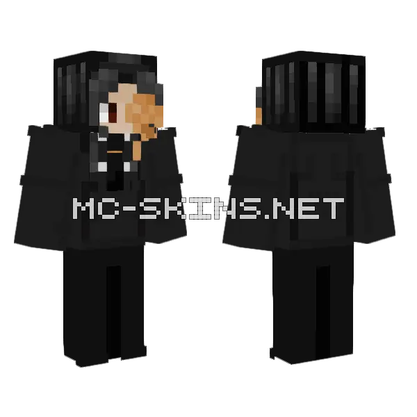 Greed Black Suit Minecraft skin, front and back