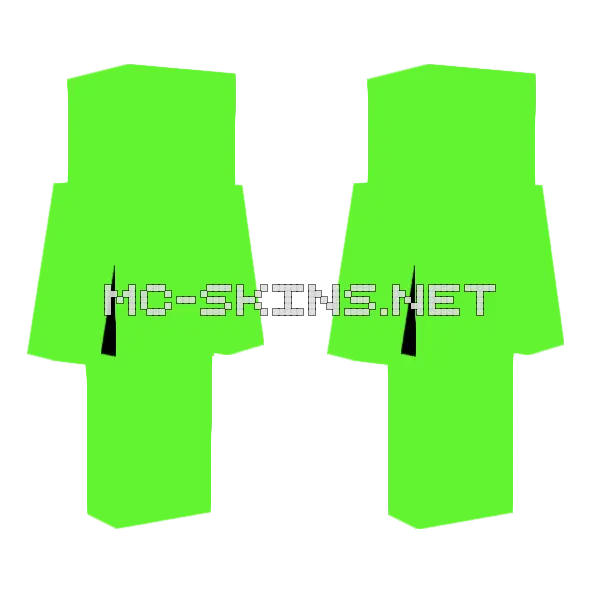 Greeeeeen Boy Minecraft skin, front and back