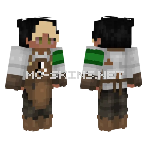 Greem Minecraft skin, front and back