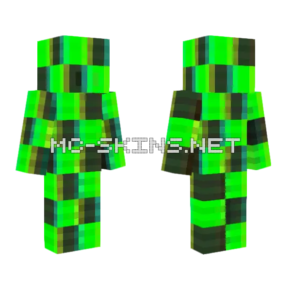 Green Admin Skin Minecraft skin, front and back