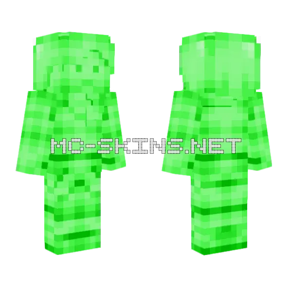 Green Alex Steves Retextured Minecraft skin, front and back