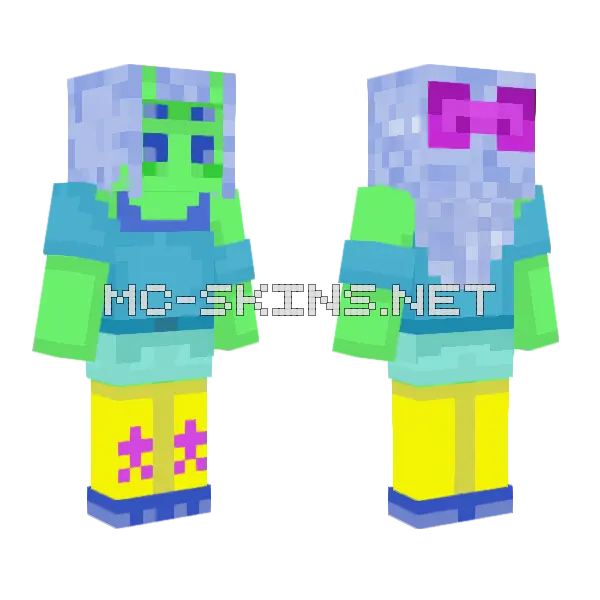 Green Alien Skin Minecraft skin, front and back