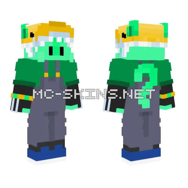 Green and Yellow Robot, front and back