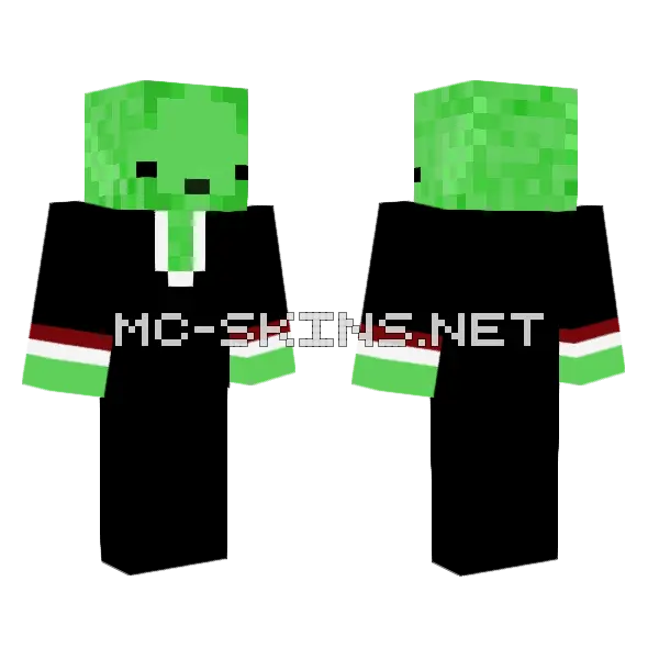 Green Axolotl Outfit, front and back