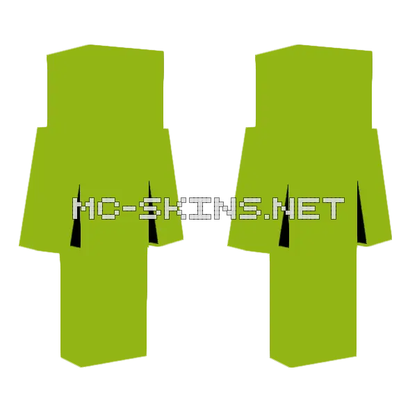 Green Base Minecraft skin, front and back