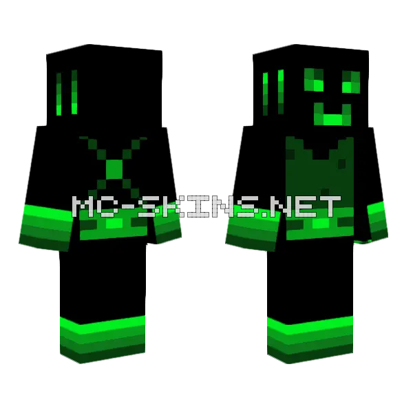 Green Bean Skin Minecraft skin, front and back