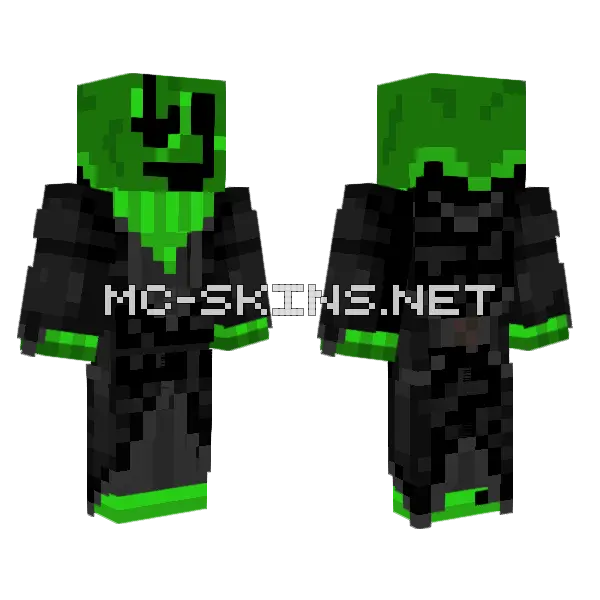 Green Black Camo Skin Minecraft skin, front and back