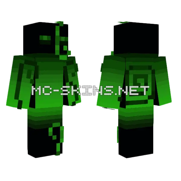 Green Black Hood, front and back