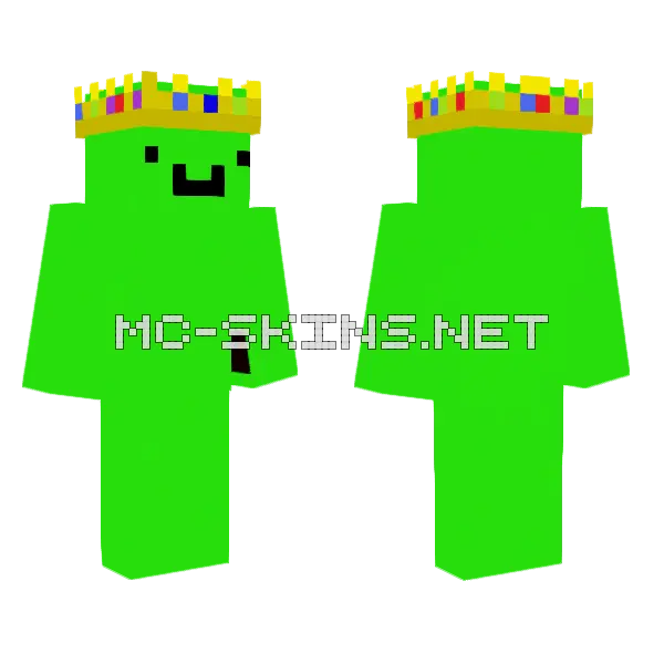 Green Blob Creature, front and back