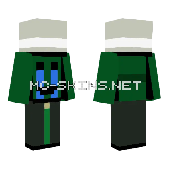 Green Blob Monster Minecraft skin, front and back